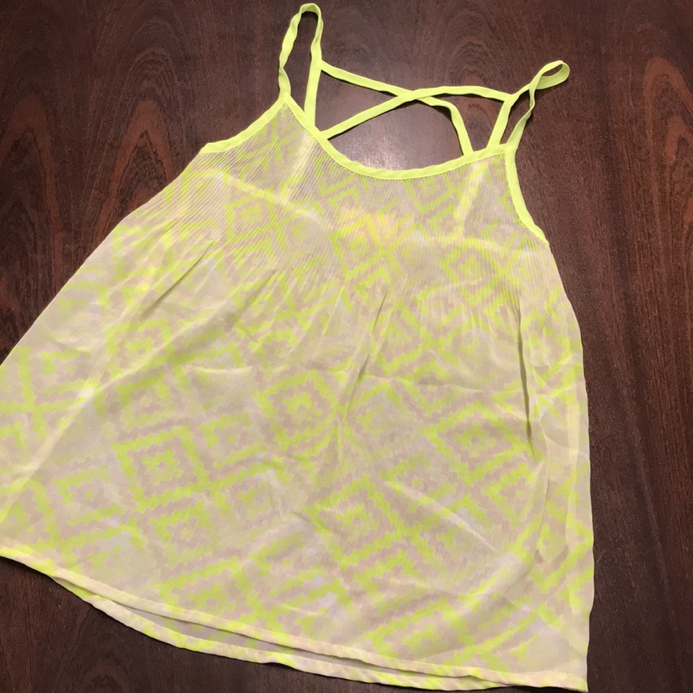 Sheer neon tank- xs